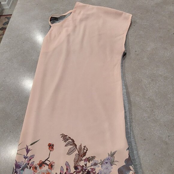 SUZY SHIER Pink Front w/Floral Print & Criss Cross on Chest Grey Knit Back - LGE - Picture 11 of 11